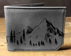 Mountains - Printmaker Leather Wallet