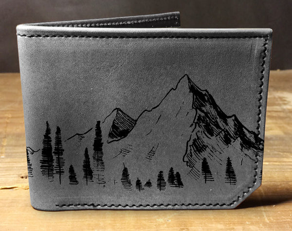 Mountains - Printmaker Leather Wallet