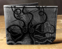 Octopus Attacks - Printmaker Leather Wallet