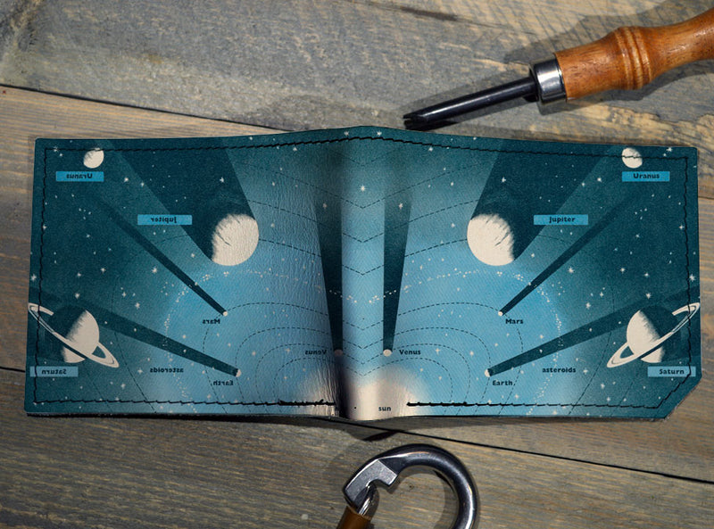 Planets - Spectrum Leather Wallet