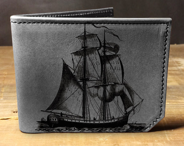 Pirate Ship - Printmaker Leather Wallet