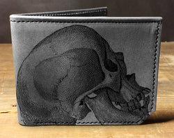 Skull - Printmaker Leather Wallet
