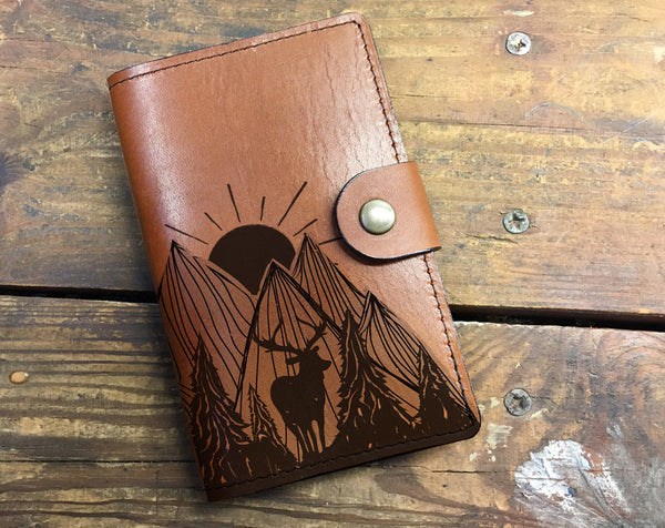 Nature Deer - Leather Journal Cover