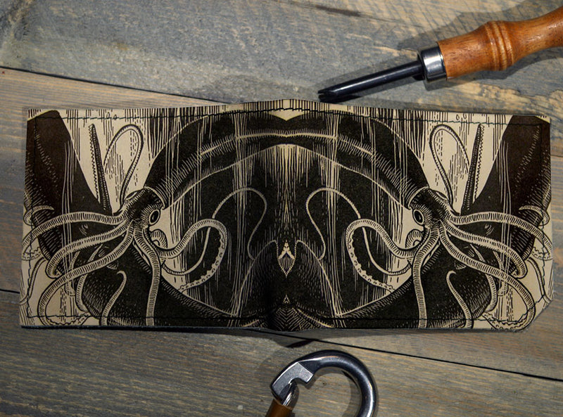 Squid Attack - Spectrum Leather Wallet