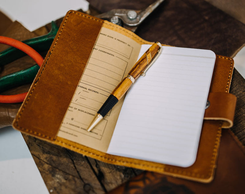 Floral Print - Leather Journal Cover