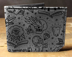 Tattoo Pattern - Printmaker Leather Wallet