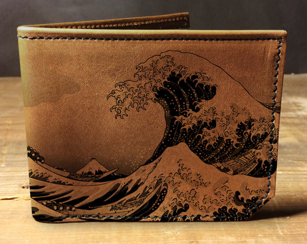 Waves - Printmaker Leather Wallet