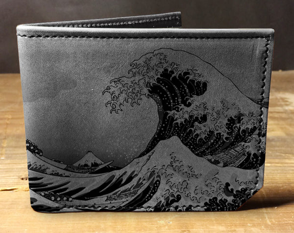 Waves - Printmaker Leather Wallet