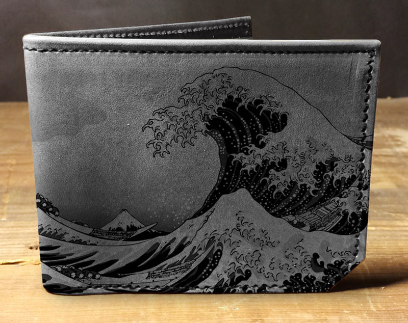 Waves - Printmaker Leather Wallet